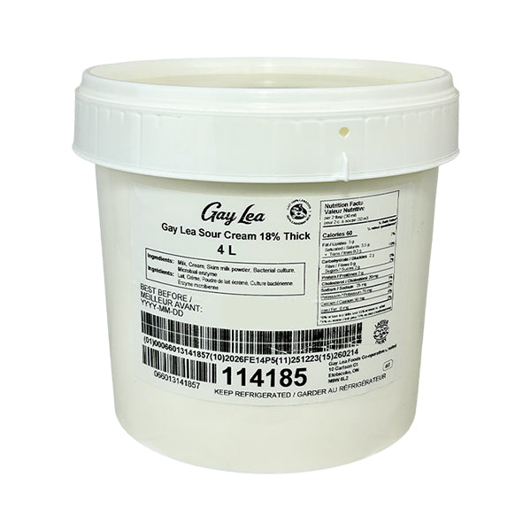 GAY LEA - SOUR CREAM 18% THICK 4LT