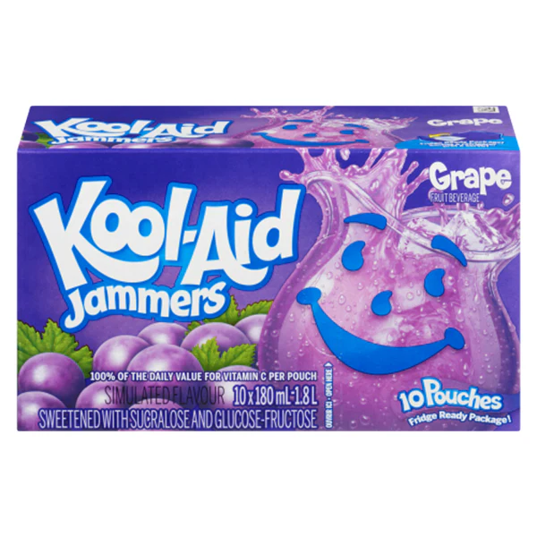 KOOL-AID - JAMMERS GRAPE 10x180 ML