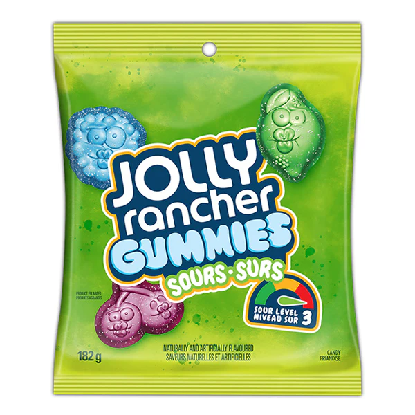 JOLLY RANCHER - GUMMIES SOUR ORIGINAL 182GR