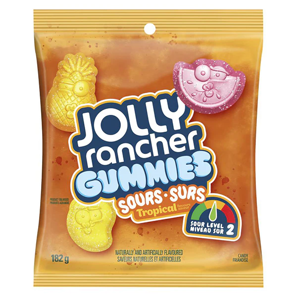 JOLLY RANCHER - GUMMIES SOUR TROPICAL 182GR