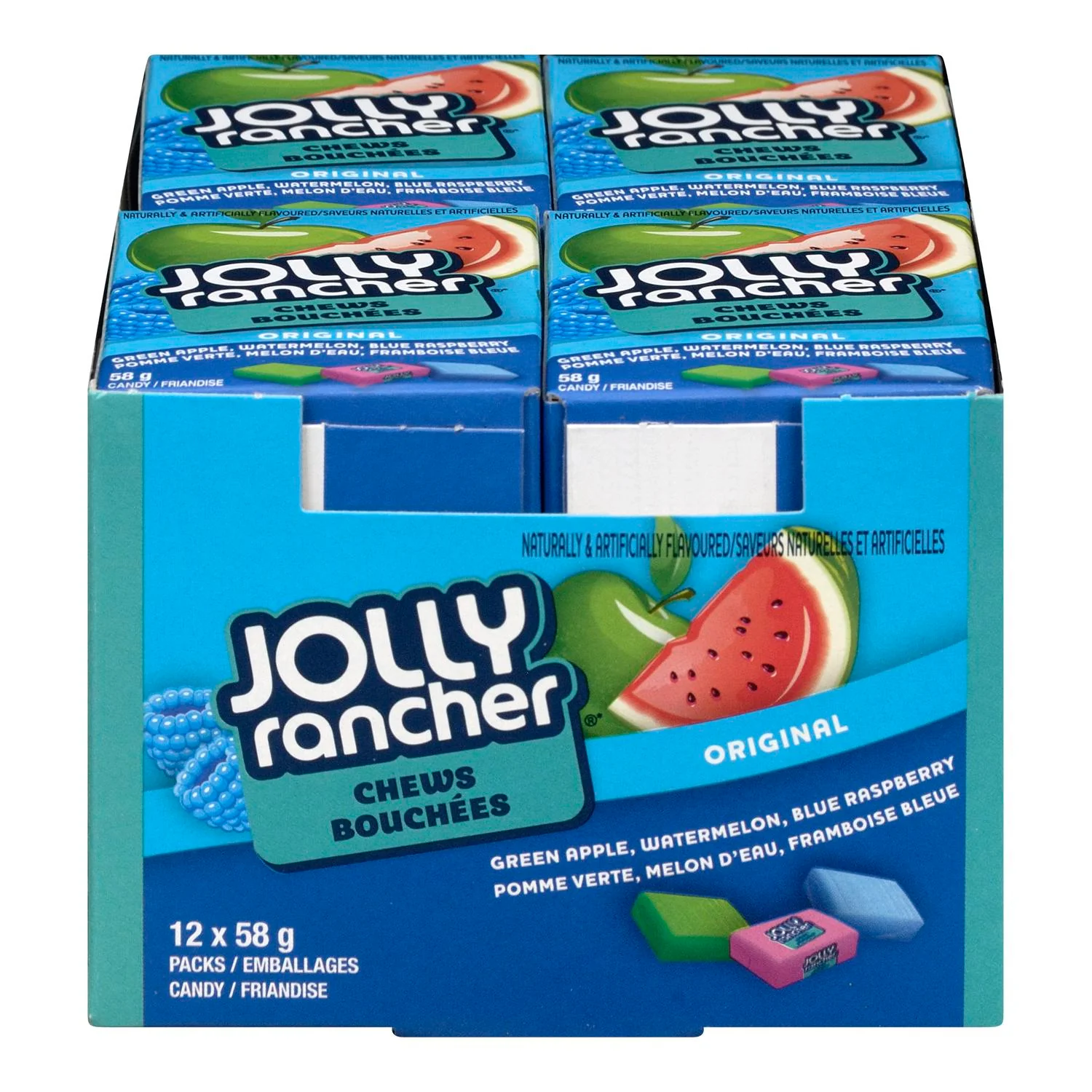 JOLLY RANCHER - FRUIT CHEWS ORIGINAL 12x58 GR
