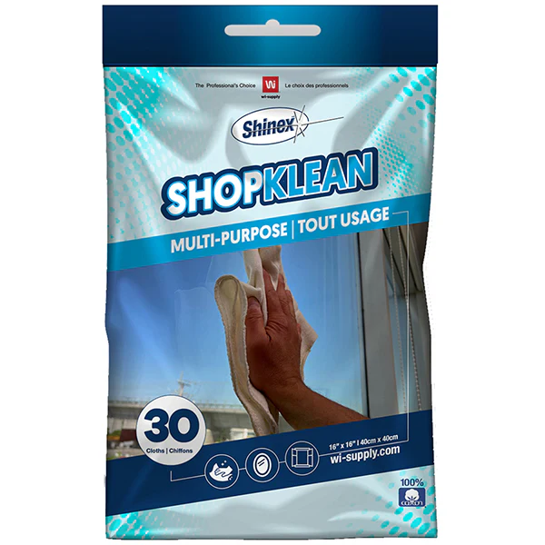 SHINEX - 16INx16IN SHOP TOWELS 30CT