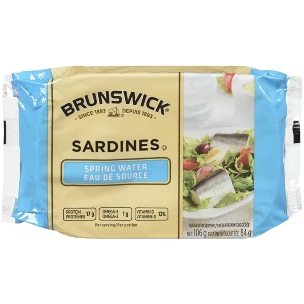 BRUNSWICK - SARDINES SPRING WATER 106GR