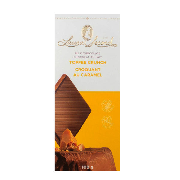 LAURA SECORD - TOFFEE CRUNCH BAR 100GR