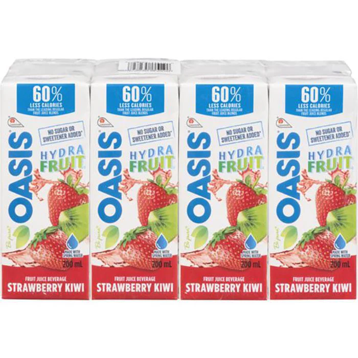 OASIS - TETRA HYDRA STRAWBERRY KIWI 8x200ML