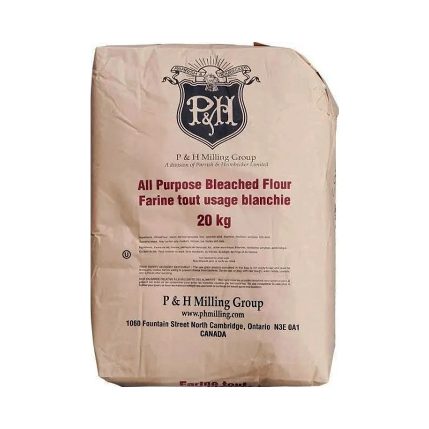 P&H - BLEACHED ALL PURPOSE FLOUR 20KG