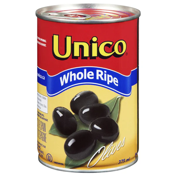 UNICO - WHOLE RIPE OLIVES 375ML