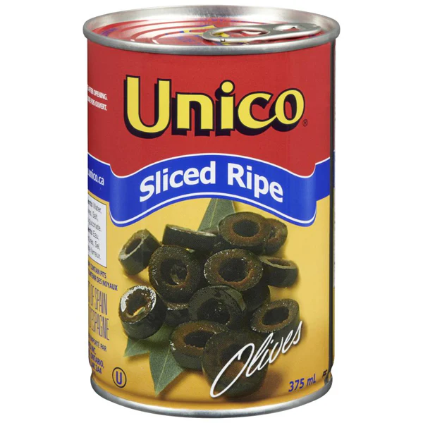 UNICO - SLICED BLACK OLIVES 375ML