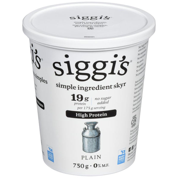 SIGGI - PLAIN STRAINED NONFAT YOGURT 0% 750GR