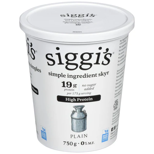 SIGGI - PLAIN STRAINED NONFAT YOGURT 0% 750GR