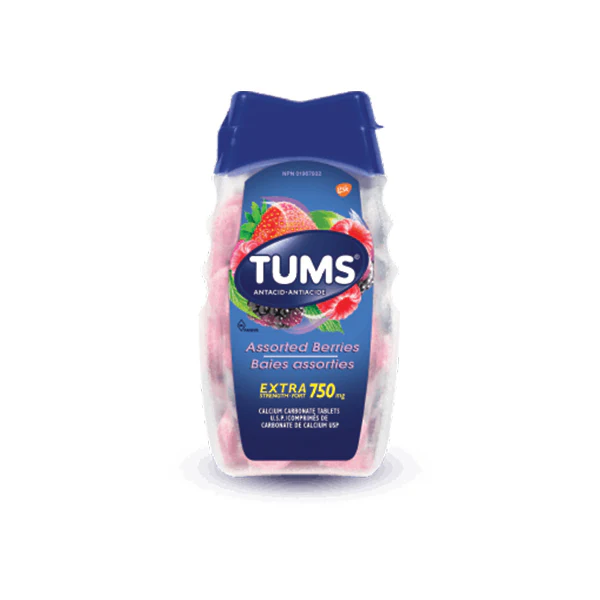 TUMS - EXTRA STRENGTH BERRIES CALCIUM CARBONATE TABLETS 100CT