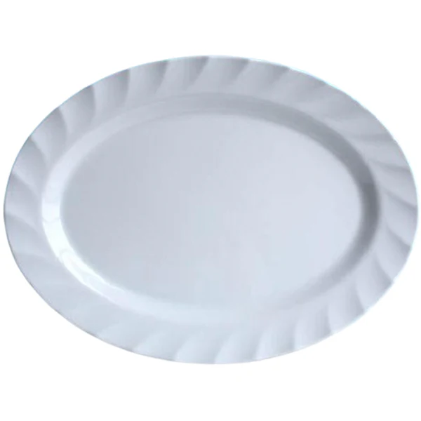 STANDA - PLATTER 18in OVAL MEL.WHT. 1EA