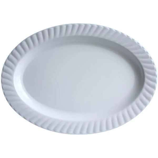 STANDA - PLATTER 20.7in OVAL- MEL.WHT 1EA