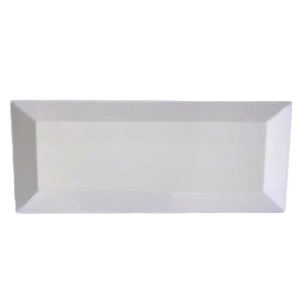 STANDA - WHITE RECTANGLE MELAMINE PLATTER 19x7.9IN 1UN