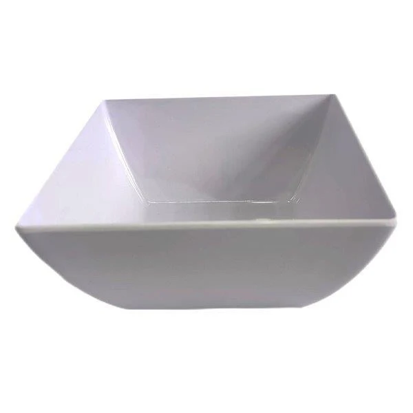 STANDA - WHITE SQUARE MELAMINE BOWL 12x12IN 1UN