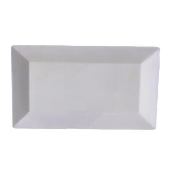 STANDA - WHITE RECTANGLE MELAMINE PLATTER 14x7.9IN 24x1 UN