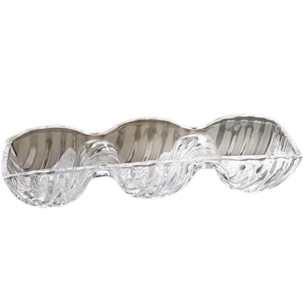 STANDA - 3-SECTION DEEP DISH CRYSTAL GLASS GIFT BOX 1 UN