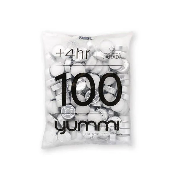YUMMI - TEALIGHTS UNSCENTED 4 TO 5 HRS 100EA