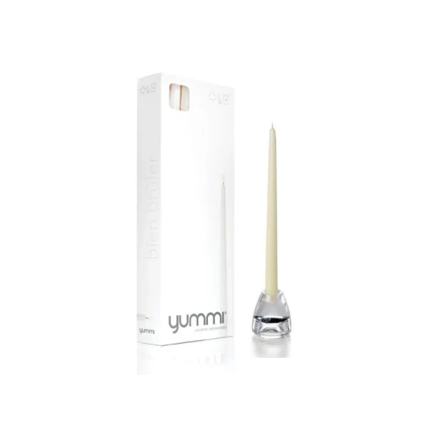 YUMMI - TAPER CANDLES 12IN IVORY 12EA