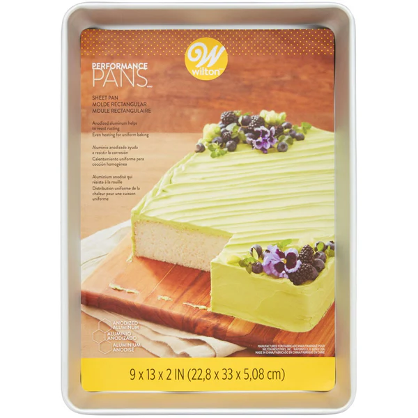 WILTON - BAKEWARE ALUMINUM BAKING SHEET 9x13x2 IN 1UN