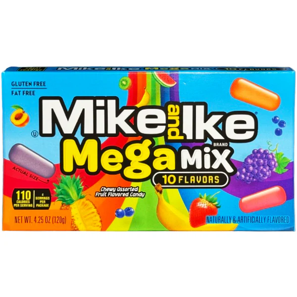 MIKE & IKE US - MEGA MIX 10 FLAVOURS 12x120 GR