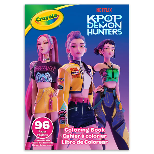 CRAYOLA - KPOP DEMON HUNTERS COLOURING BOOK 96PG 1CT