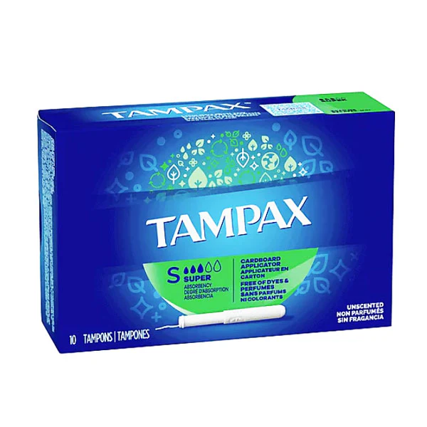 TAMPAX - SUPER TAMPONS UNSCENTED 10EA
