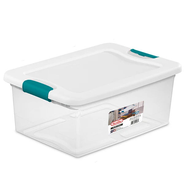 STERILITE - 14L LATCHING BOX CLEAR EA