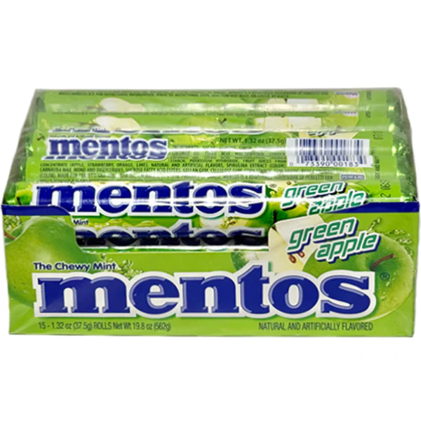MENTOS - GREEN APPLE 15x37.5 GR