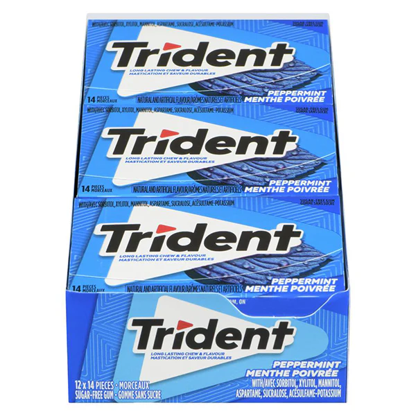 TRIDENT - SLAB PEPPERMINT 12x14 PK