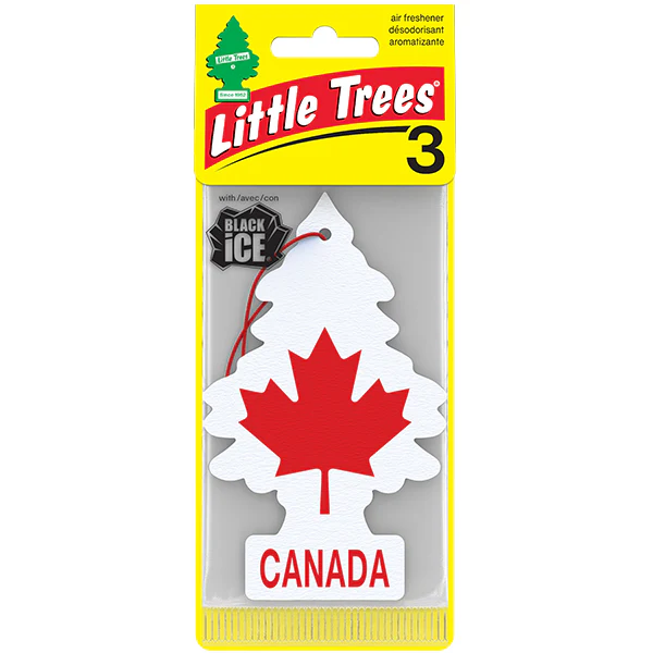 LITTLE TREE - CAR FRESHNER CANADA BLACK ICE 3PK