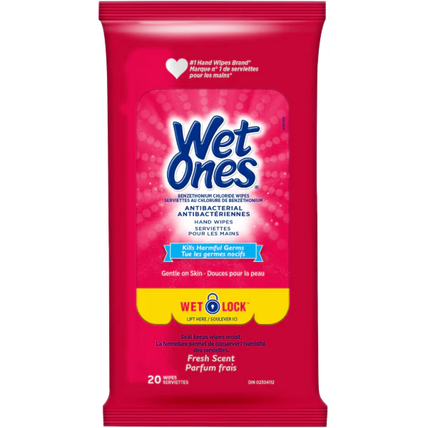 WET ONES - ANTIBACTERIAL FRESH SCENT 20CT