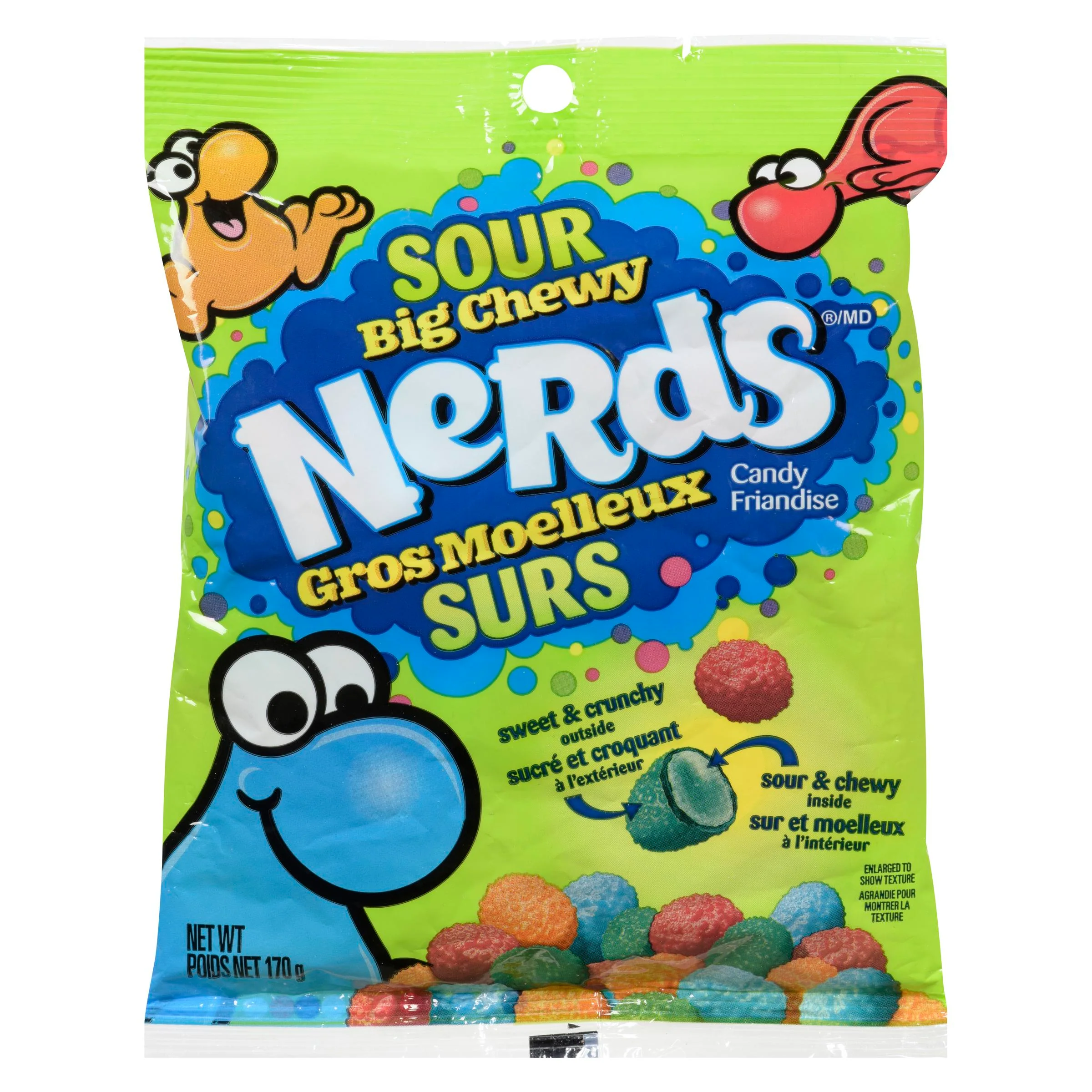 NERDS - SOUR BIG CHEWY CANDY 170GR
