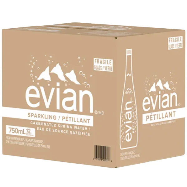 EVIAN - SPARKLING GB WATER 12x750 ML