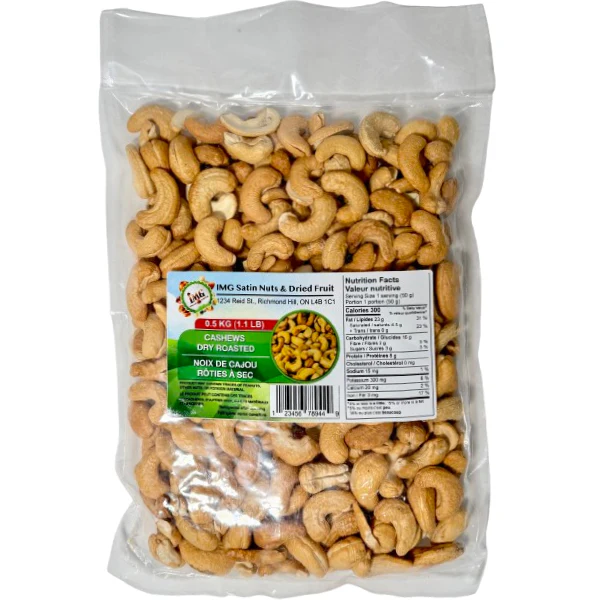 IMG SATIN - CASHEWS ROASTED 6x1.1 lbs