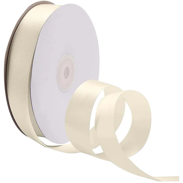 RIBBON CANADA - 5/8IN IVORY DOUBLE FACE SATIN 100YD