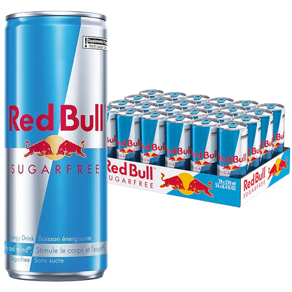 RED BULL - SUGAR FREE ENERGY DRINK 24x250M 24x250 ML