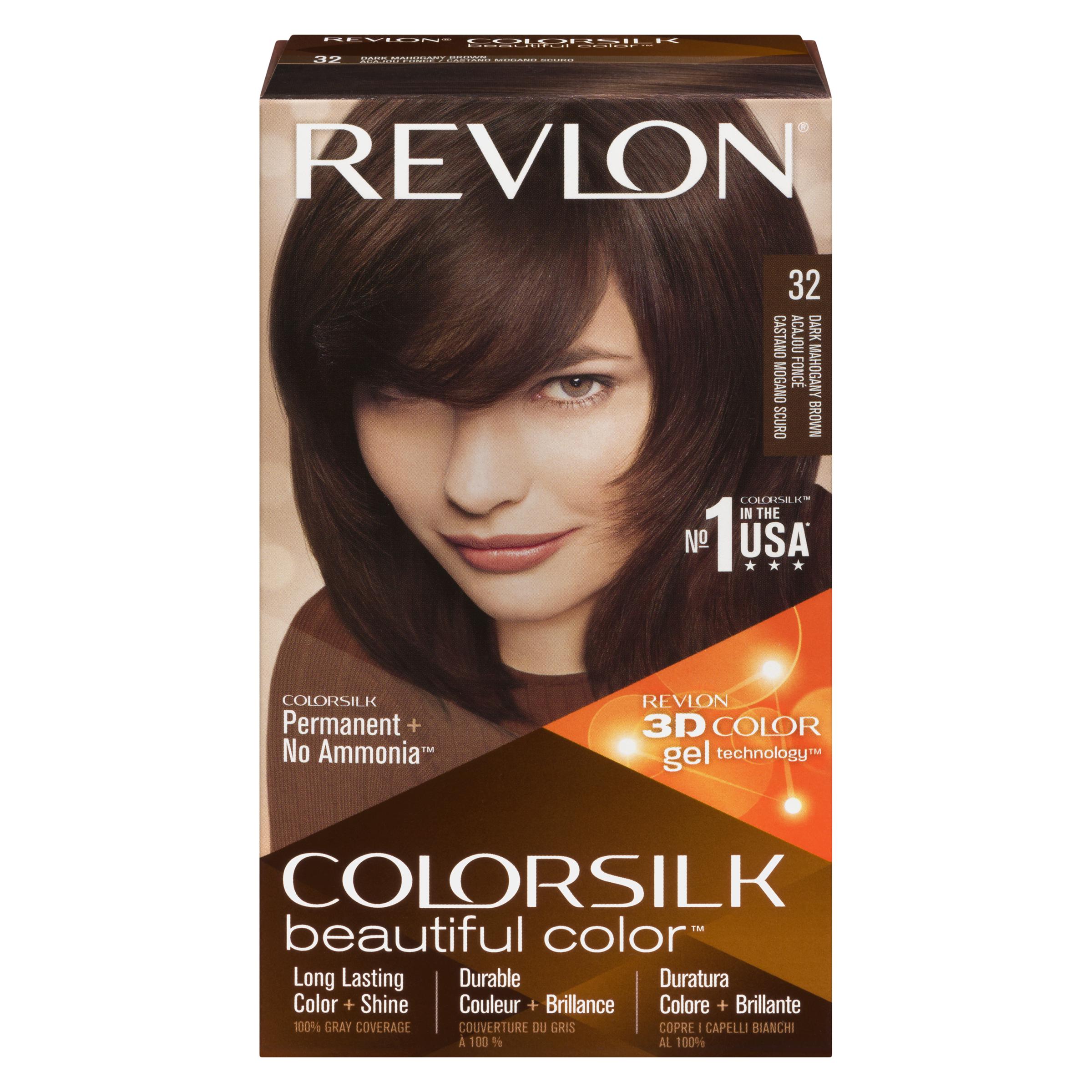 REVLON - COLORSILK #32 MAHOGANY BROWN EA