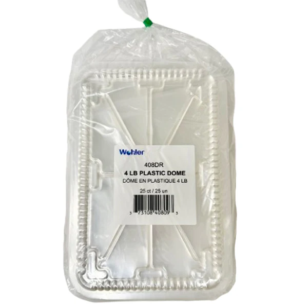 WOHLER - 4LB PLASTIC DOME LID 25CT