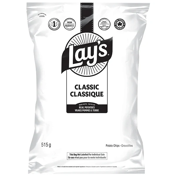 FRITO LAY - LAYS CLASSIC POTATO CHIPS BULK 515GR