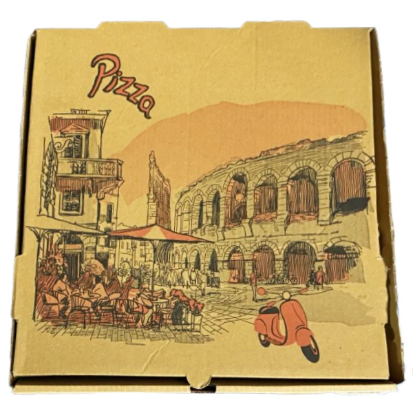 PAPER EVO - 12IN PRINTED PIZZA BOX 50UN