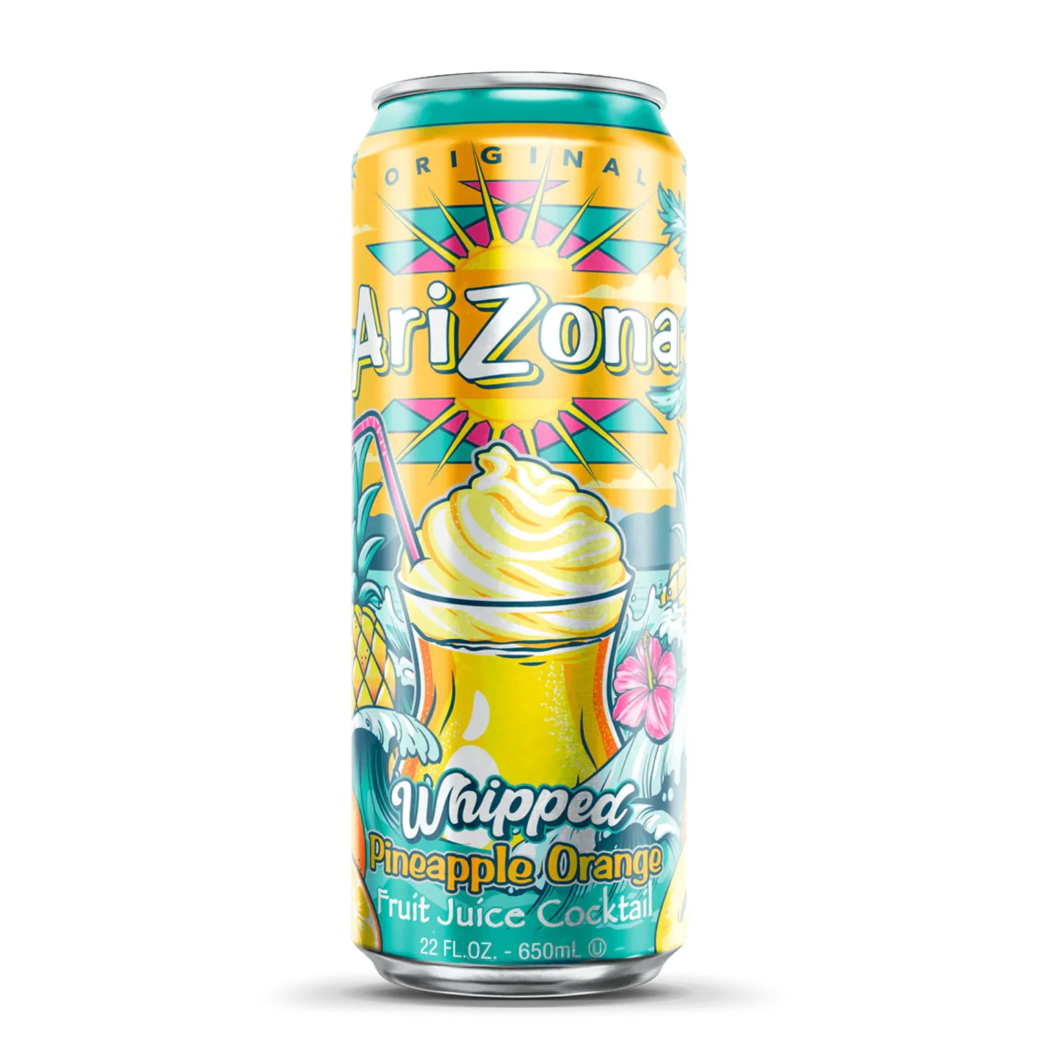ARIZONA - WHIPPED PINEAPPLE ORANGE FRUIT JUICE COCKTAIL 24x650 ML