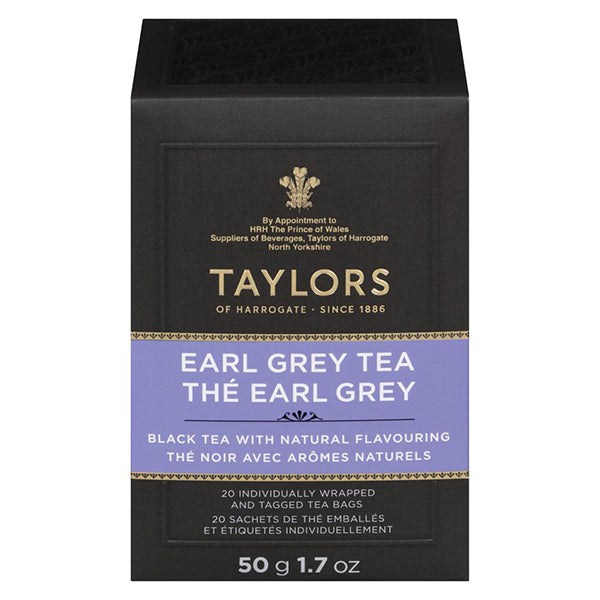 TAYLORS OF HARROGATE - EARL GREY TEA 50GR 20 PK