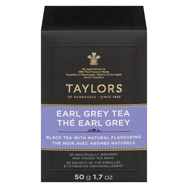 TAYLORS OF HARROGATE - EARL GREY TEA 50GR 20 PK