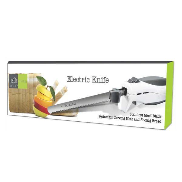 HAUZ - ELECTRIC WHITE KNIFE STAINLESS STEEL BLADE EA