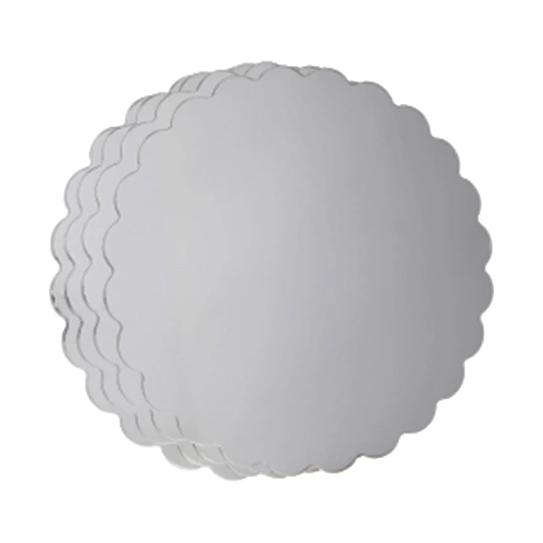 ENJAY - 12" ROUND X .070 SILVER SCALLOP BOARD 150EA