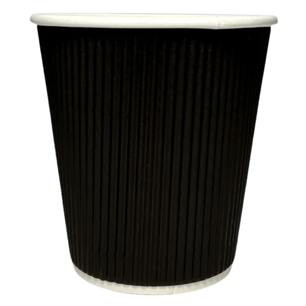 MAHER PRODUCTS - 16oz BLACK RIPPLE WALL CUP 20x25 PK