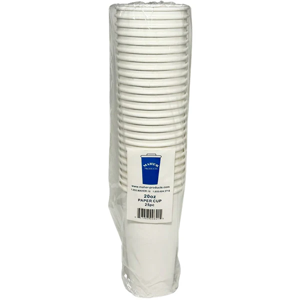 MAHER - 20oz WHITE PAPER CUP 20x25 CT