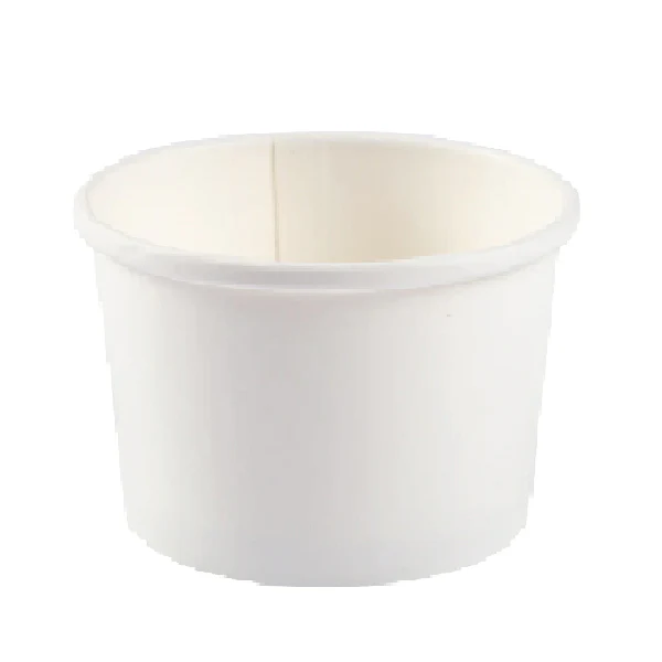 MAHER - 16oz WHITE FOOD CONTAINER DOUBLE COATED 25 PK