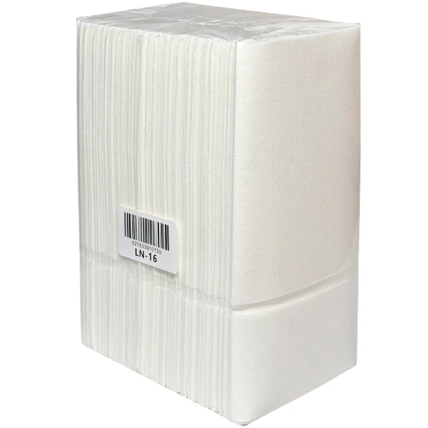 MAHER - AIRLAID NAPKIN W/POCKET WHITE LINEN 1 PLY 50 PK